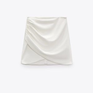 ZARA ruched mini skirt